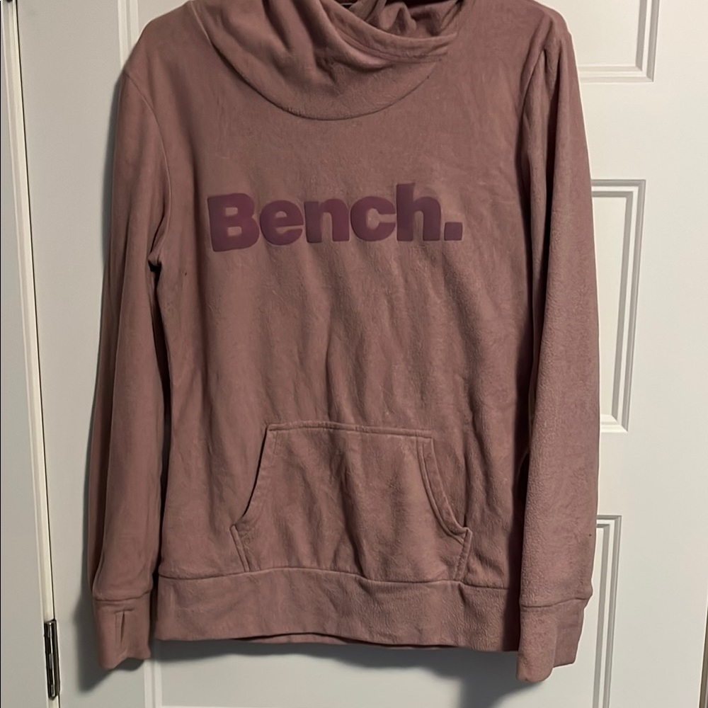 Bench Women's Cowl Neck Logo Sweater in Mauve